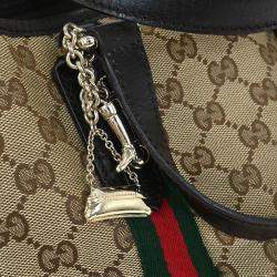 Pre Owned Gucci Beige Sherry Gg Tote Bag
