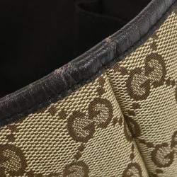 Pre Owned Gucci Beige Sherry Gg Tote Bag