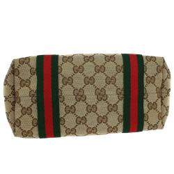 Pre Owned Gucci Beige Sherry Gg Tote Bag