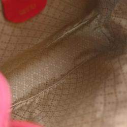 Pre Owned Gucci Bamboo Red Leather Backpack