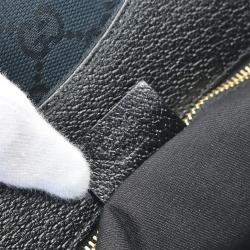 Pre Owned حقيبة يد جوتشي توت بمقبض من البامبو سوداء GG