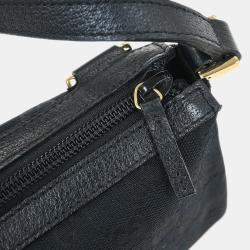 Pre Owned Gucci Black Gg Abbey D Ring Handbag