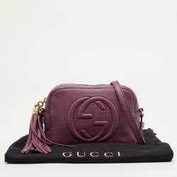 مملوكة مسبقًا Gucci Soho Disco Small Purple Leather Camera Crossbody Bag