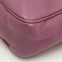 مملوكة مسبقًا Gucci Soho Disco Small Purple Leather Camera Crossbody Bag