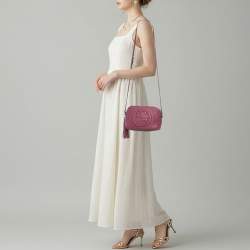مملوكة مسبقًا Gucci Soho Disco Small Purple Leather Camera Crossbody Bag
