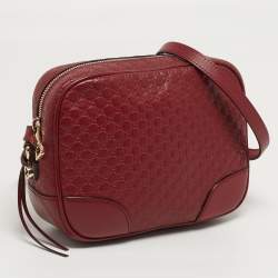 مملوكة مسبقًا حقيبة كروس بودي جلد غوتشيسيما حمراء غوتشي بري