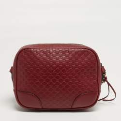 مملوكة مسبقًا حقيبة كروس بودي جلد غوتشيسيما حمراء غوتشي بري