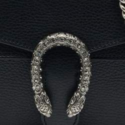 Pre Owned Gucci Crystal Dionysus Mini Black Leather Shoulder Bag
