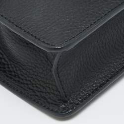 Pre Owned Gucci Crystal Dionysus Mini Black Leather Shoulder Bag