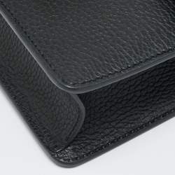 Pre Owned Gucci Crystal Dionysus Mini Black Leather Shoulder Bag