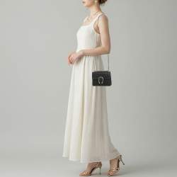 Pre Owned Gucci Crystal Dionysus Mini Black Leather Shoulder Bag