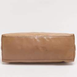 مملوكة مسبقًا حقيبة يد توتس غوتشي سوهو جلد مُحبب ذهبي فاتح بسلسلة متوسطة 