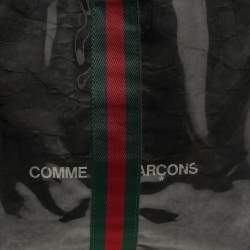 مملوكة مسبقًا Gucci x Comme des Garcons Black/Clear PVC Web Tote 