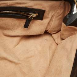 Pre Owned حقيبة يد غوتشي سلسلة جلد غوچيسيما أسود