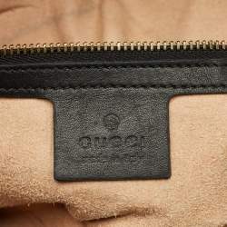 Pre Owned حقيبة يد غوتشي سلسلة جلد غوچيسيما أسود