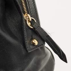 Pre Owned حقيبة يد غوتشي سلسلة جلد غوچيسيما أسود