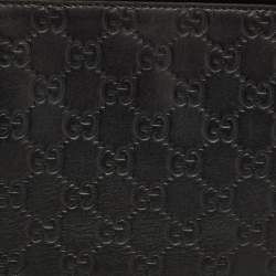 Pre Owned حقيبة يد غوتشي سلسلة جلد غوچيسيما أسود