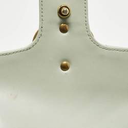 مملوكة مسبقًا Gucci GG Marmont Flap Mini Light Green Matelassé Leather Shoulder Bag