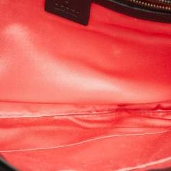 Pre Owned Gucci GG Marmont Black Matelassé Velvet Clutch