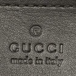 Pre Owned Gucci GG Marmont Black Matelassé Velvet Clutch