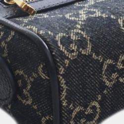 Pre Owned Gucci Black Mini GG Denim Ophidia Crossbody