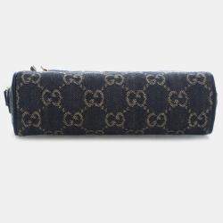 Pre Owned Gucci Black Mini GG Denim Ophidia Crossbody