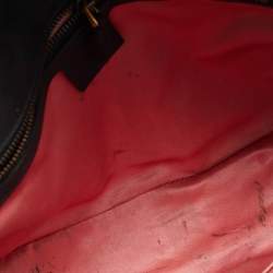 مملوكة مسبقًا Gucci GG Marmont Flap Medium Black Matelassé Velvet Shoulder Bag