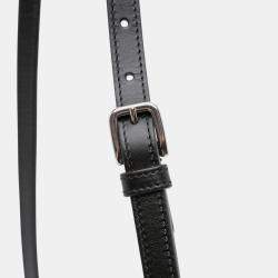 Pre Owned حقيبة غوتشي ساتشل غي جي جلد صغيرة سوداء