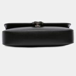 Pre Owned حقيبة غوتشي ساتشل غي جي جلد صغيرة سوداء