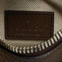 Pre Owned Gucci Attache Beige Small GG Supreme Canvas and Leather Bag