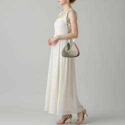 Pre Owned Gucci Attache Beige Small GG Supreme Canvas and Leather Bag