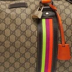 مملوكة مسبقًا حقيبة غوتشي دافل شيري لاين كانفاس وسوبريم GG بيج/ برتقالي وجلد