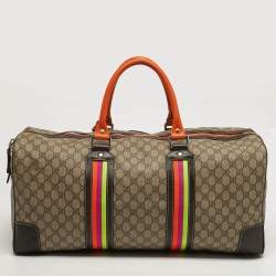 مملوكة مسبقًا حقيبة غوتشي دافل شيري لاين كانفاس وسوبريم GG بيج/ برتقالي وجلد