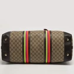 مملوكة مسبقًا حقيبة غوتشي دافل شيري لاين كانفاس وسوبريم GG بيج/ برتقالي وجلد