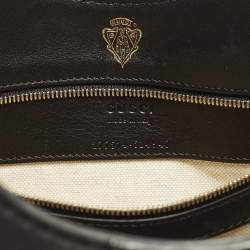 مملوكة مسبقًا حقيبة غوتشي يد علوية ستراب جلد ناعم سوداء