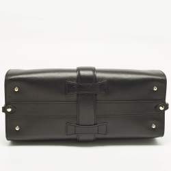 مملوكة مسبقًا حقيبة غوتشي يد علوية ستراب جلد ناعم سوداء