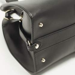 مملوكة مسبقًا حقيبة غوتشي يد علوية ستراب جلد ناعم سوداء