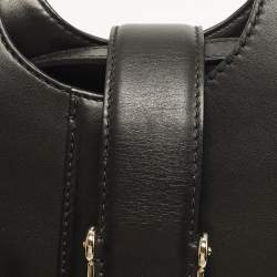 مملوكة مسبقًا حقيبة غوتشي يد علوية ستراب جلد ناعم سوداء