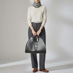 مملوكة مسبقًا حقيبة غوتشي يد علوية ستراب جلد ناعم سوداء