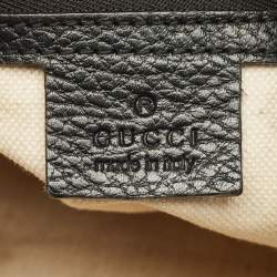 مملوكة مسبقًا Gucci Soho Chain Medium Black Leather Shoulder Bag