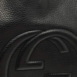 مملوكة مسبقًا Gucci Soho Chain Medium Black Leather Shoulder Bag