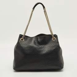 مملوكة مسبقًا Gucci Soho Chain Medium Black Leather Shoulder Bag