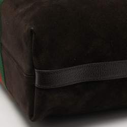 مملوكة مسبقًا Gucci Ophidia Dark Brown Leather and Suede Shopper Tote