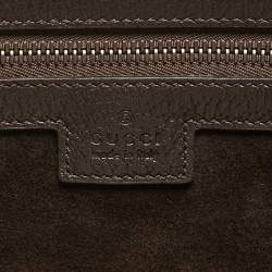 مملوكة مسبقًا Gucci Ophidia Dark Brown Leather and Suede Shopper Tote