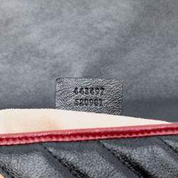 Pre Owned Gucci Black Brown Medium GG Marmont Bicolor Matelasse Diagonal Leather Torchon Shoulder Bag