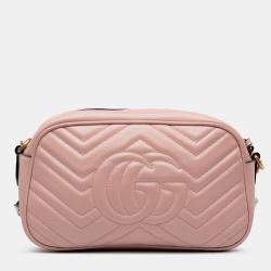 مملوكة مسبقًا Gucci Pink Small GG Marmont Matelasse Leather Crossbody