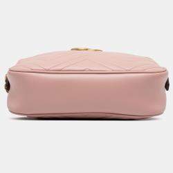 مملوكة مسبقًا Gucci Pink Small GG Marmont Matelasse Leather Crossbody