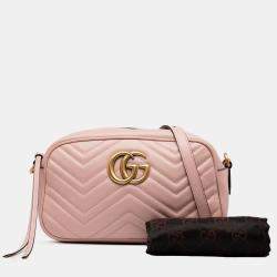 مملوكة مسبقًا Gucci Pink Small GG Marmont Matelasse Leather Crossbody