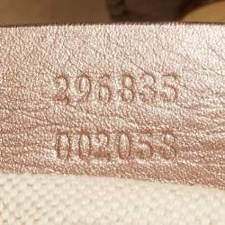 مملوكة مسبقًا حقيبة يد غوتشي سوكي جلد غوتشيسما لامع وردي ميتاليك