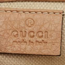 مملوكة مسبقًا حقيبة كروس بودي جلد بيج غوتشي سوهو مع سلسلة وغطاء